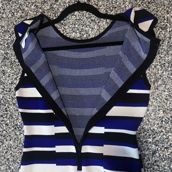 Calvin Klein ✦ Stretchy Colorblock Midi Dress (M) - Picture 3 of 6